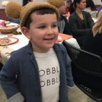 Jaxon Gratton was one of the preschoolers who handed out hand-made placemats.