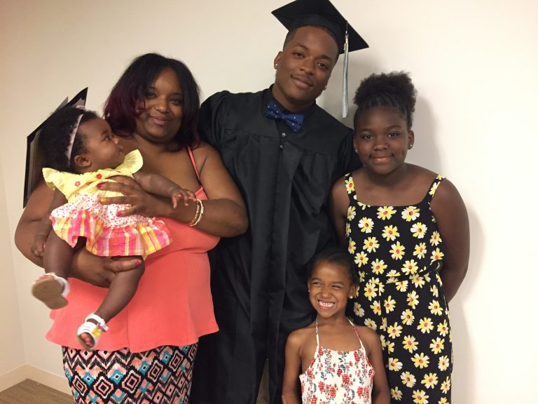 Raheem, his mom and three sisters